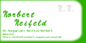 norbert neifeld business card